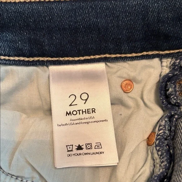 MOTHER Flare Jeans in Deep Blue - Picture 4 of 5